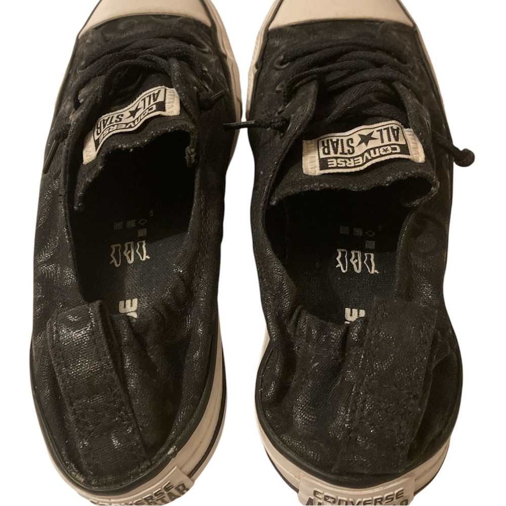 Converse All Star Feather Pattern Black Sneakers - image 5